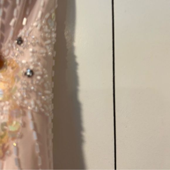 • VINTAGE 80s Gorgeous sparkly pink evening Gown • - Picture 3 of 16